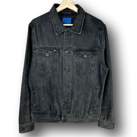 Zara Other - 𝅺Zara Man Fade Wash Black button-down Denim Jacket Long-sleeve Men’s Large